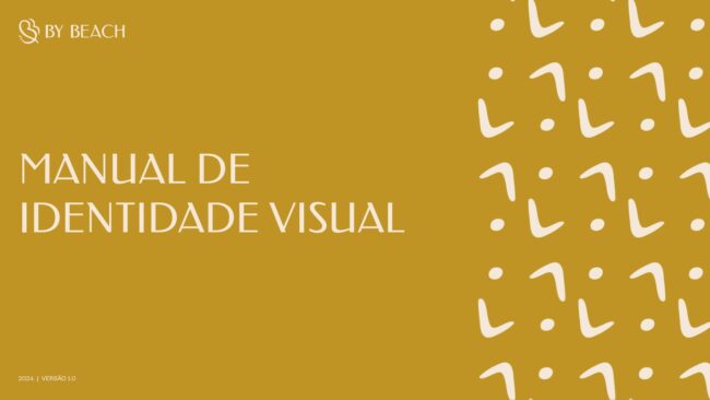 Manual de identidade visual da By Beach House, capa, por Unpack Design
