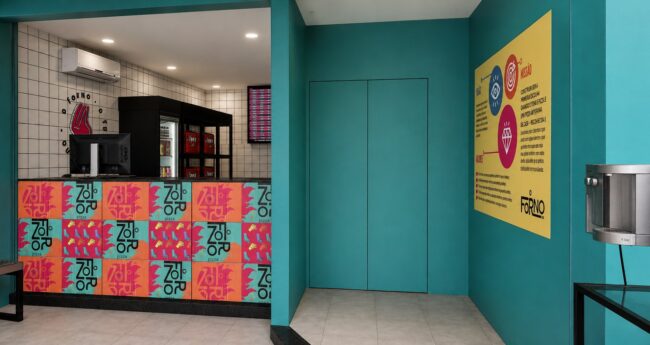 Render da pizzaria O Forno na Tijuca, vista 1 — projeto Unpack Design